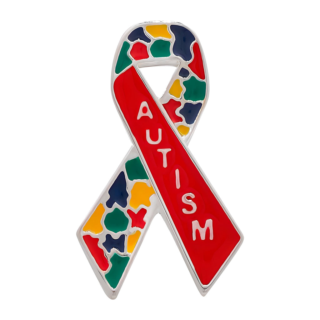 10 Pack Autism Awareness Ribbon Pins The Awareness Company