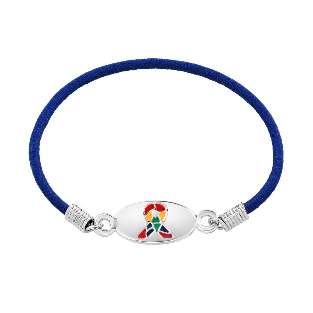 10 Pack Autism Awareness Ribbon Stretch Bracelets The Awareness Company