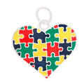Autism Colored Puzzle Piece Heart Charms The Awareness Company