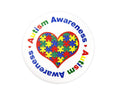 Autism Puzzle Filled Heart Button Pins The Awareness Company