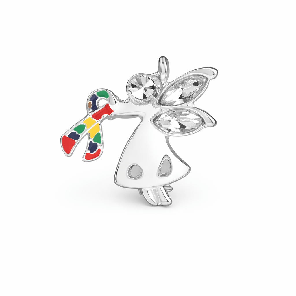 Autism Ribbon Angel By My Side Pins The Awareness Company