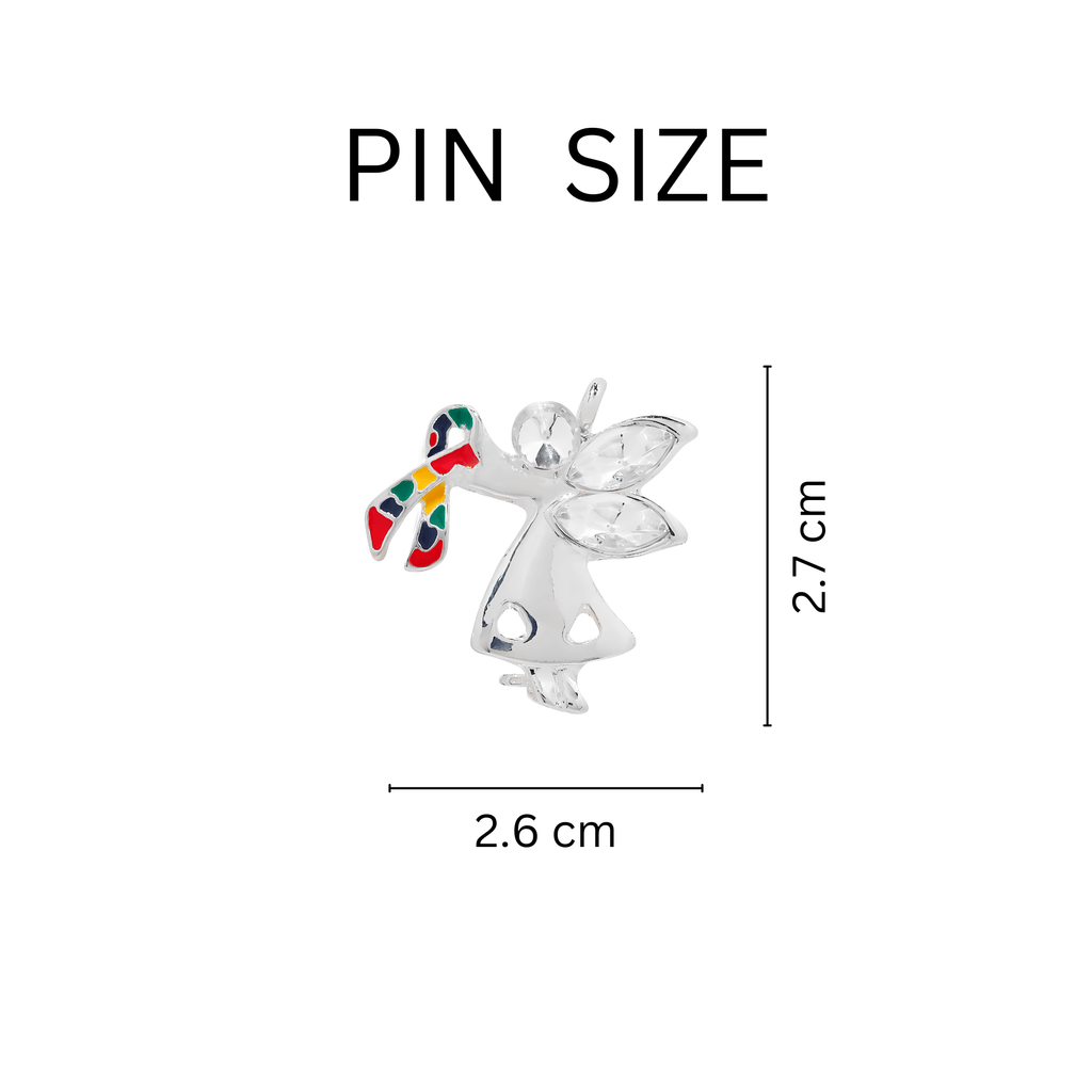 Autism Ribbon Angel By My Side Pins The Awareness Company
