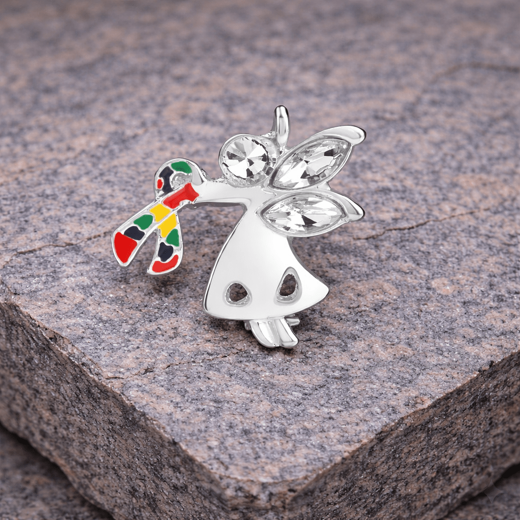Autism Ribbon Angel By My Side Pins The Awareness Company