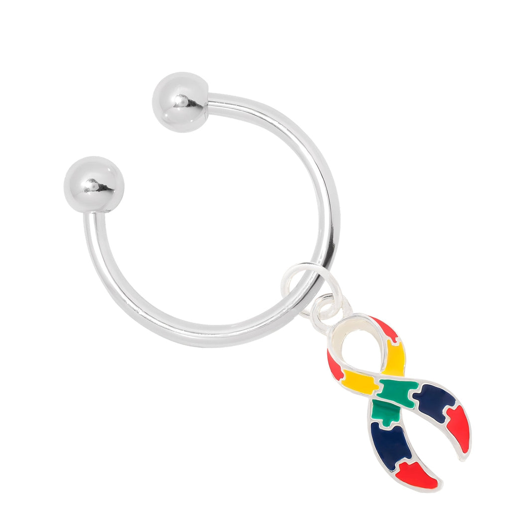 Autism Ribbon Awareness Horseshoe Key Chains The Awareness Company