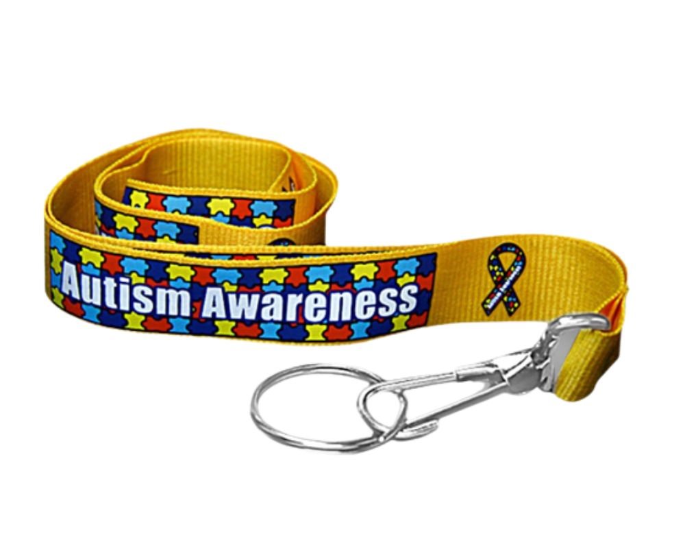 10 Pack Autism Ribbon Awareness Lanyards The Awareness Company