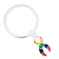 Autism Ribbon Awareness Split Style Key Chains The Awareness Company