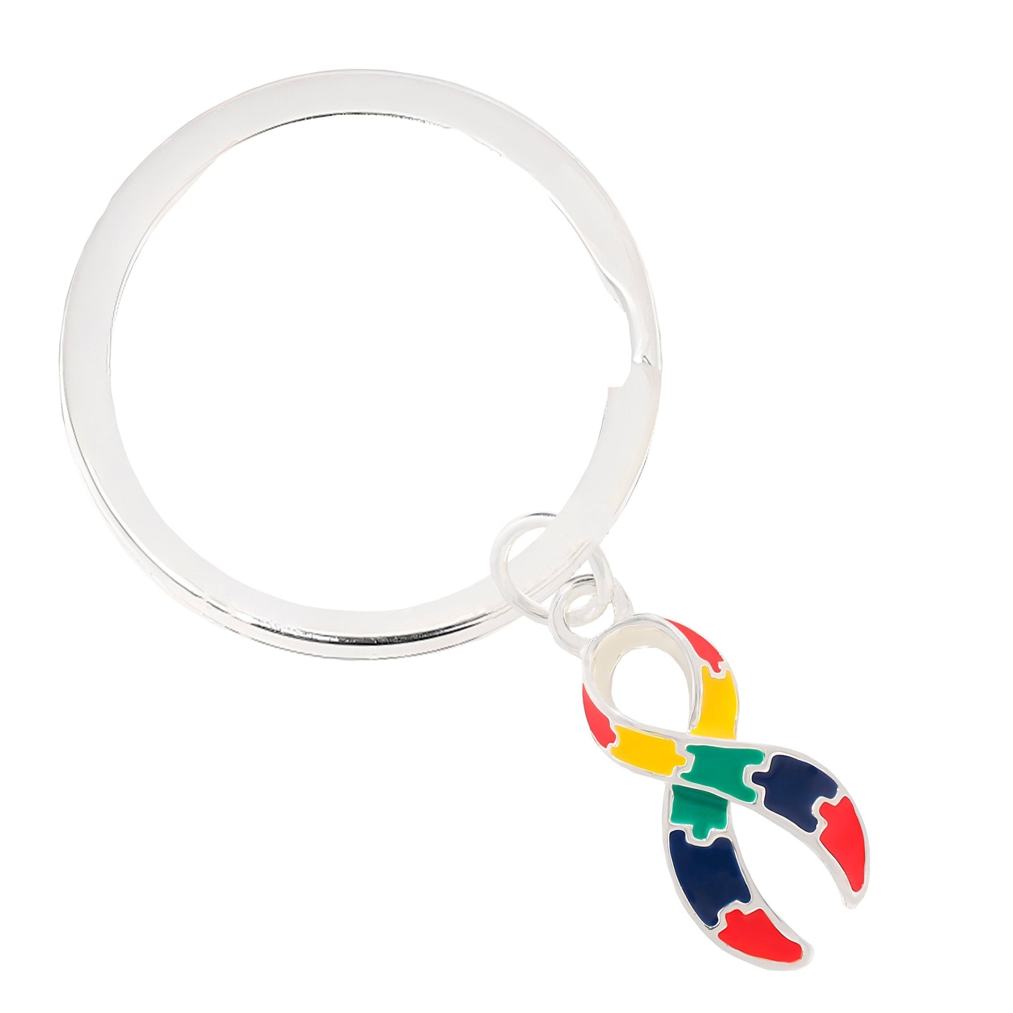 Autism Ribbon Awareness Split Style Key Chains The Awareness Company