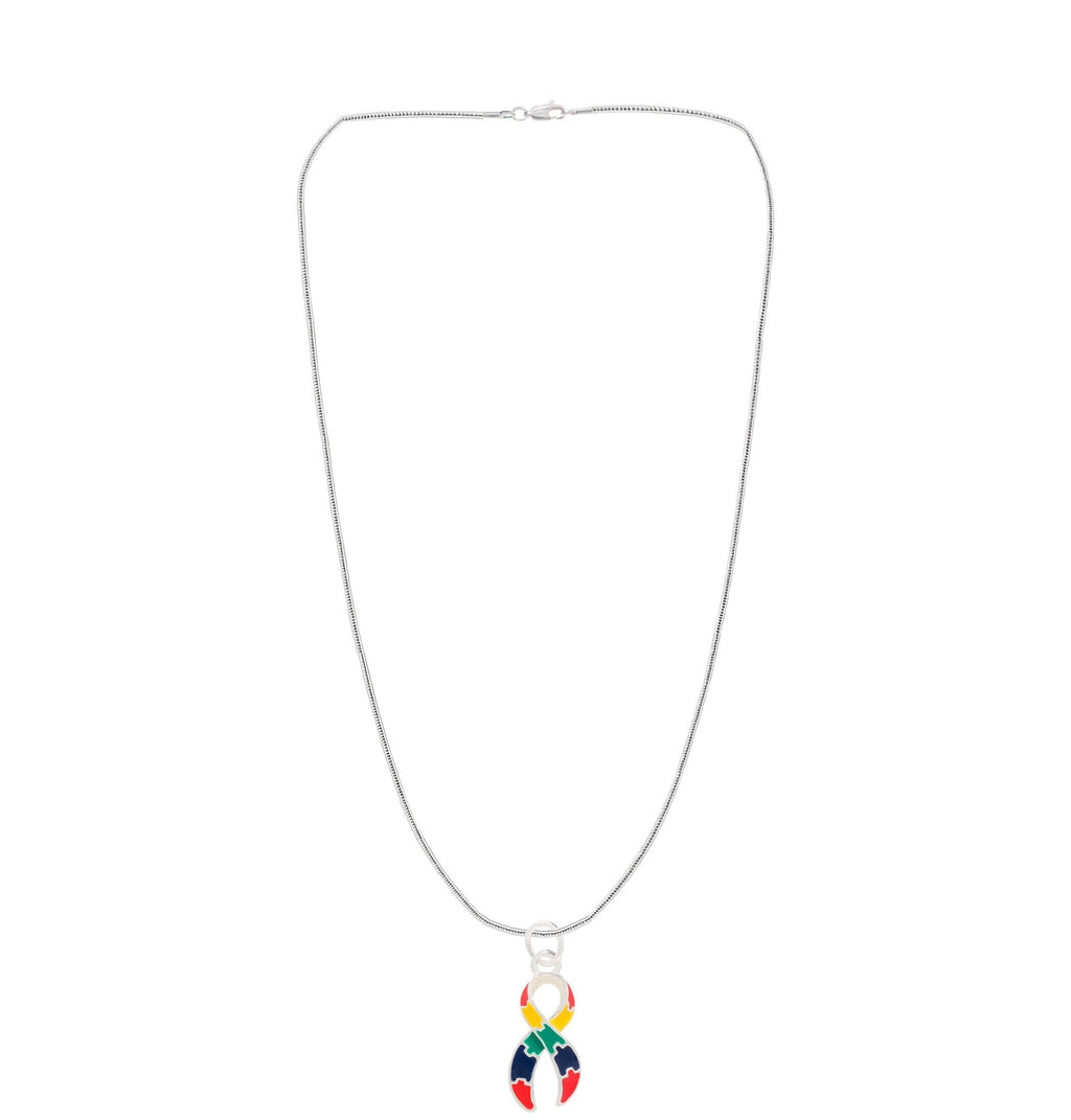 Autism Ribbon Charm Necklaces The Awareness Company