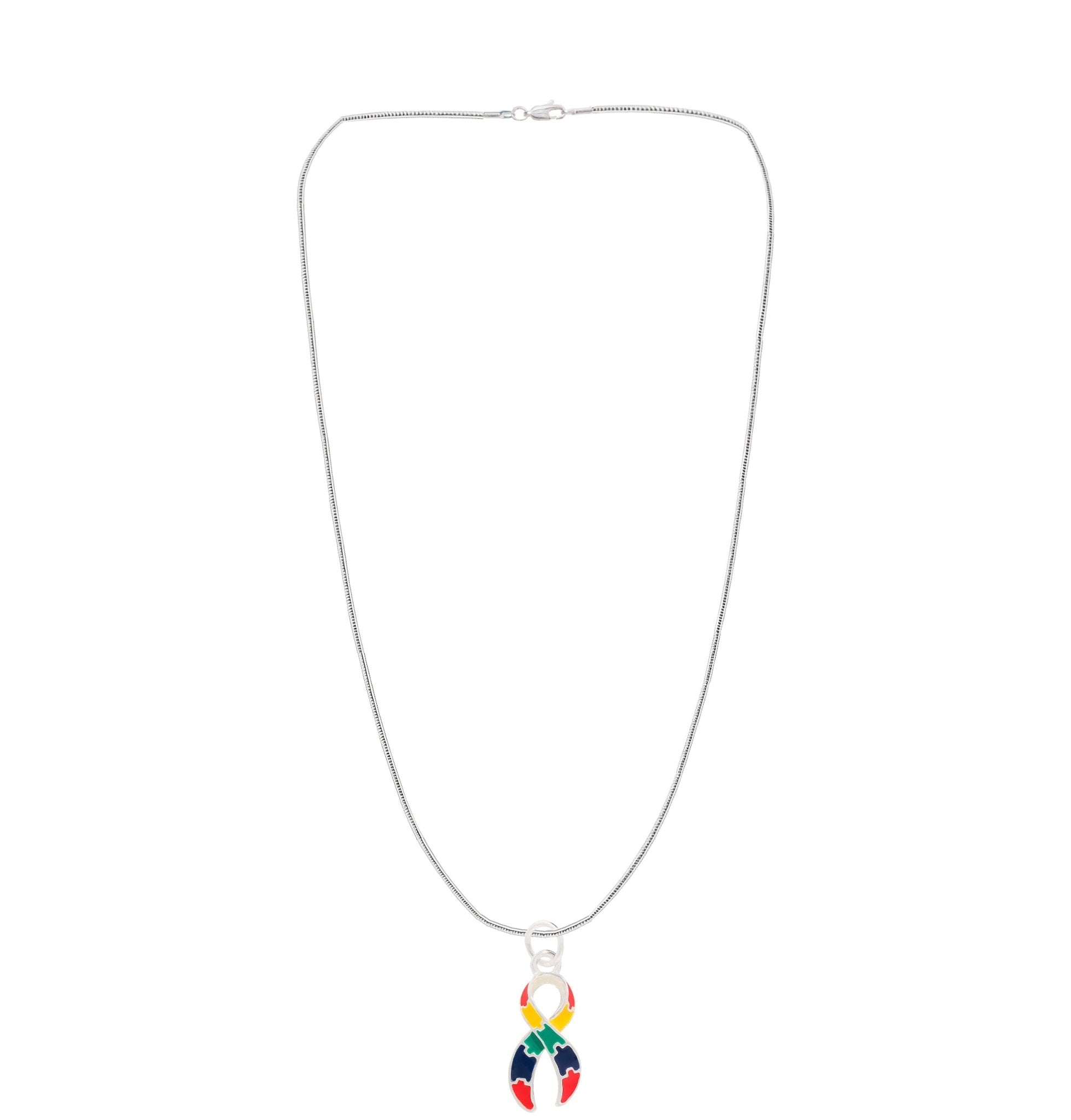 Autism Ribbon Charm Necklaces The Awareness Company