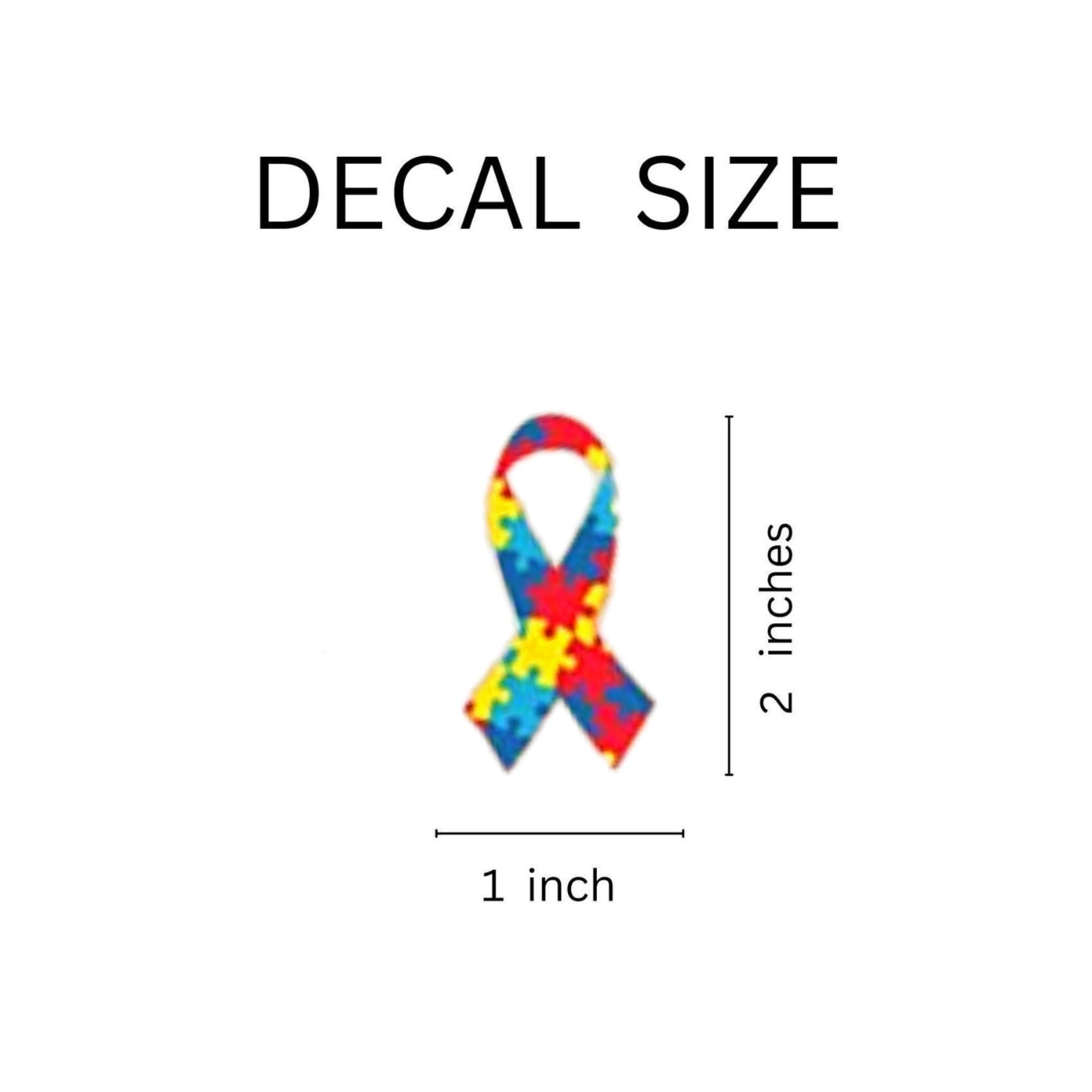 25 Pack Autism Ribbon Decals The Awareness Company