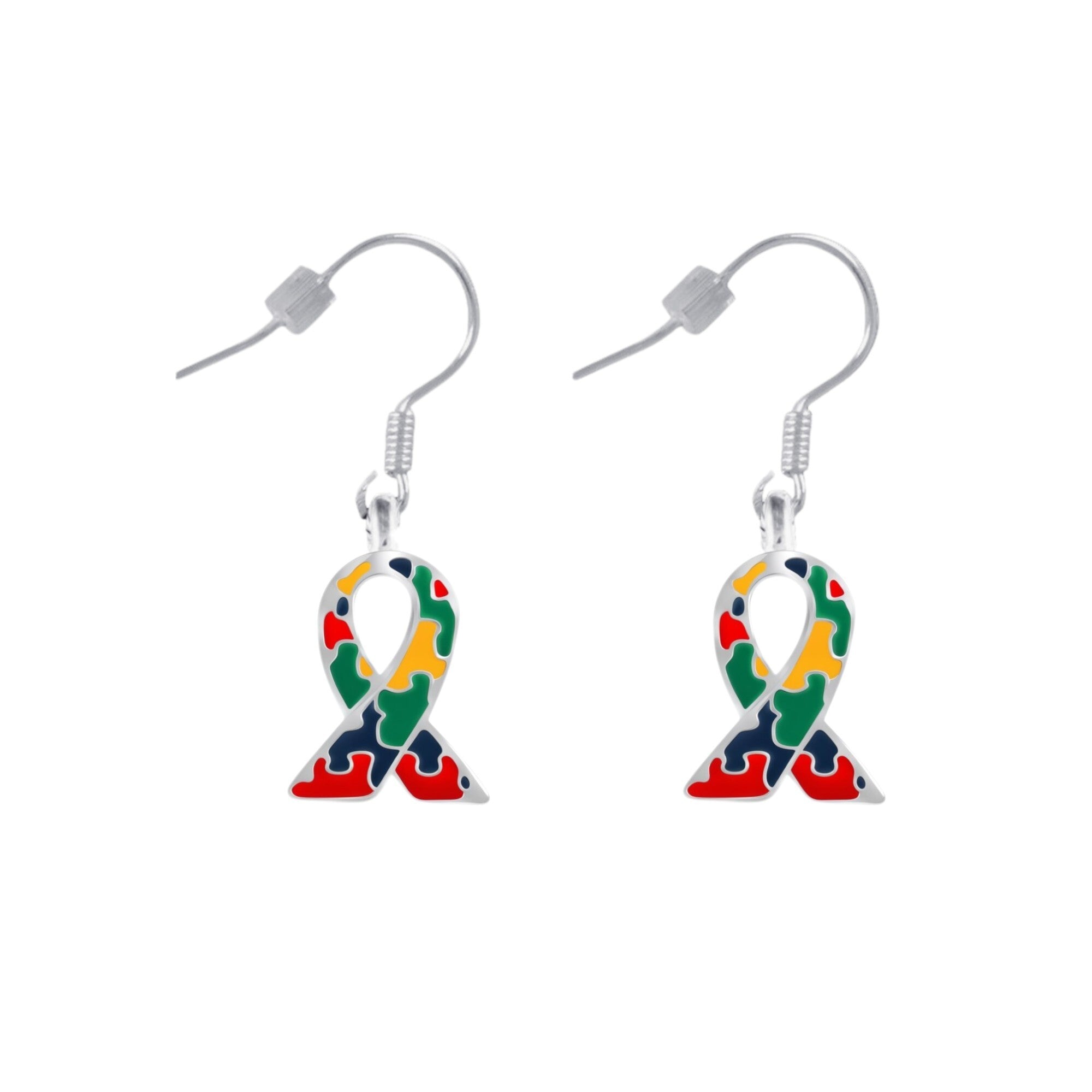 Autism Ribbon Hanging Earrings The Awareness Company