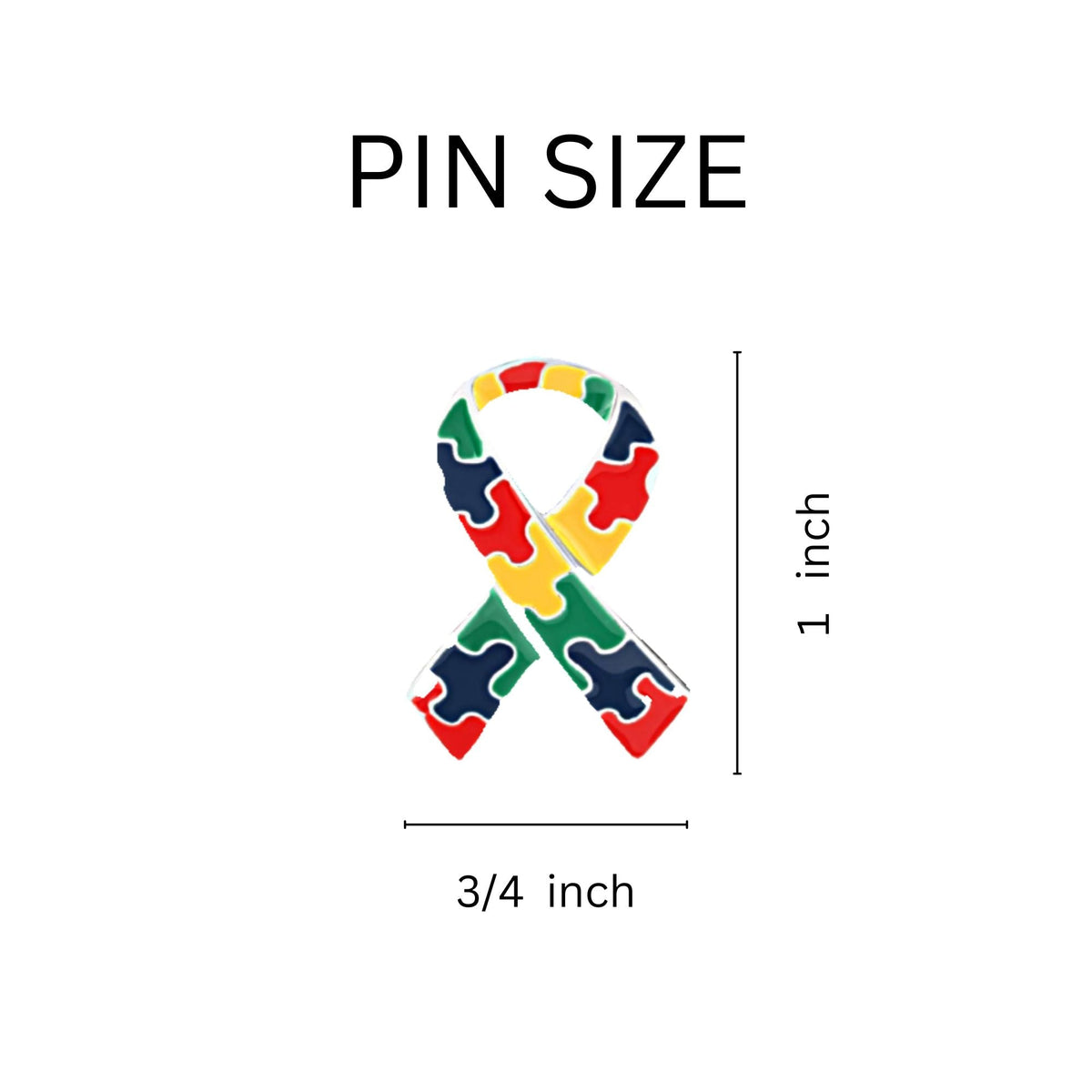 Bulk Pack Autism Ribbon Pins The Awareness Company