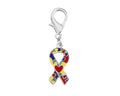 Autism Ribbon with Heart Design Hanging Charms The Awareness Company