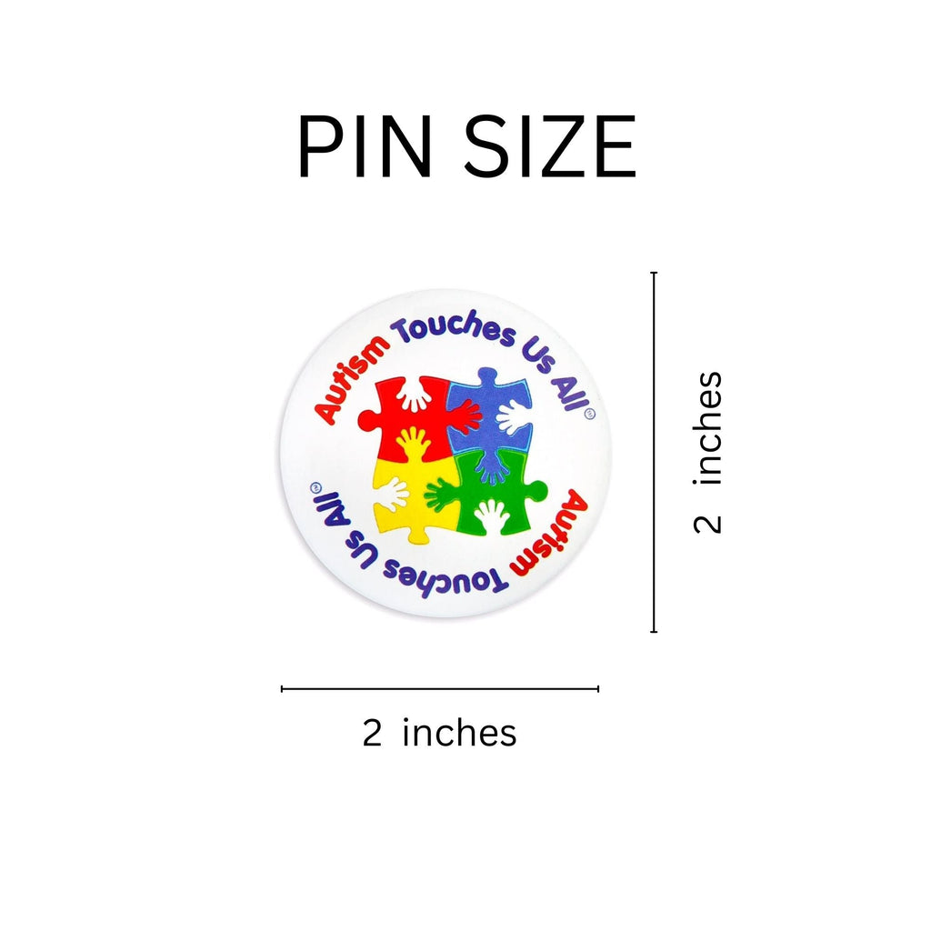 Autism Touches Us All Button Pins The Awareness Company