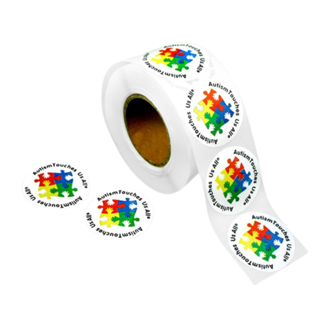 Autism Touches Us All Stickers (250 per Roll) The Awareness Company