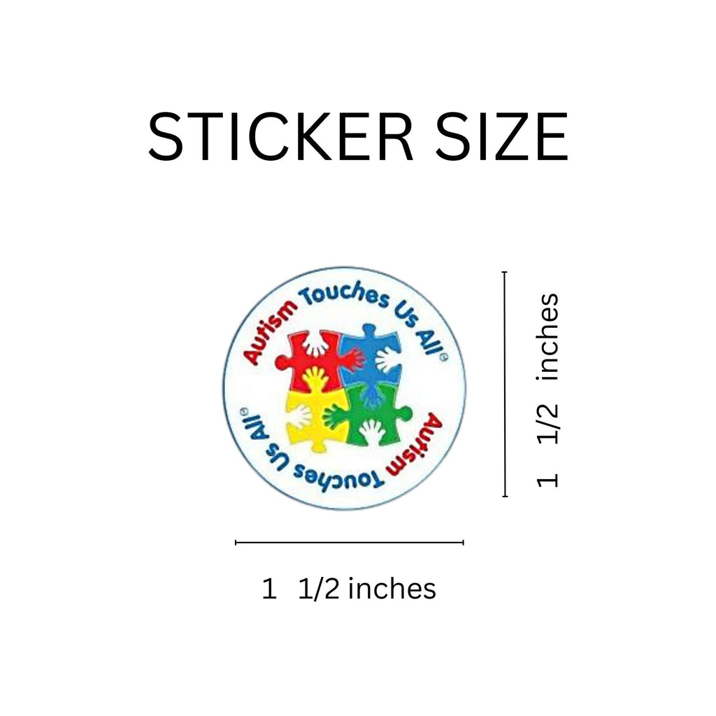 Autism Touches Us All Stickers (250 per Roll) The Awareness Company