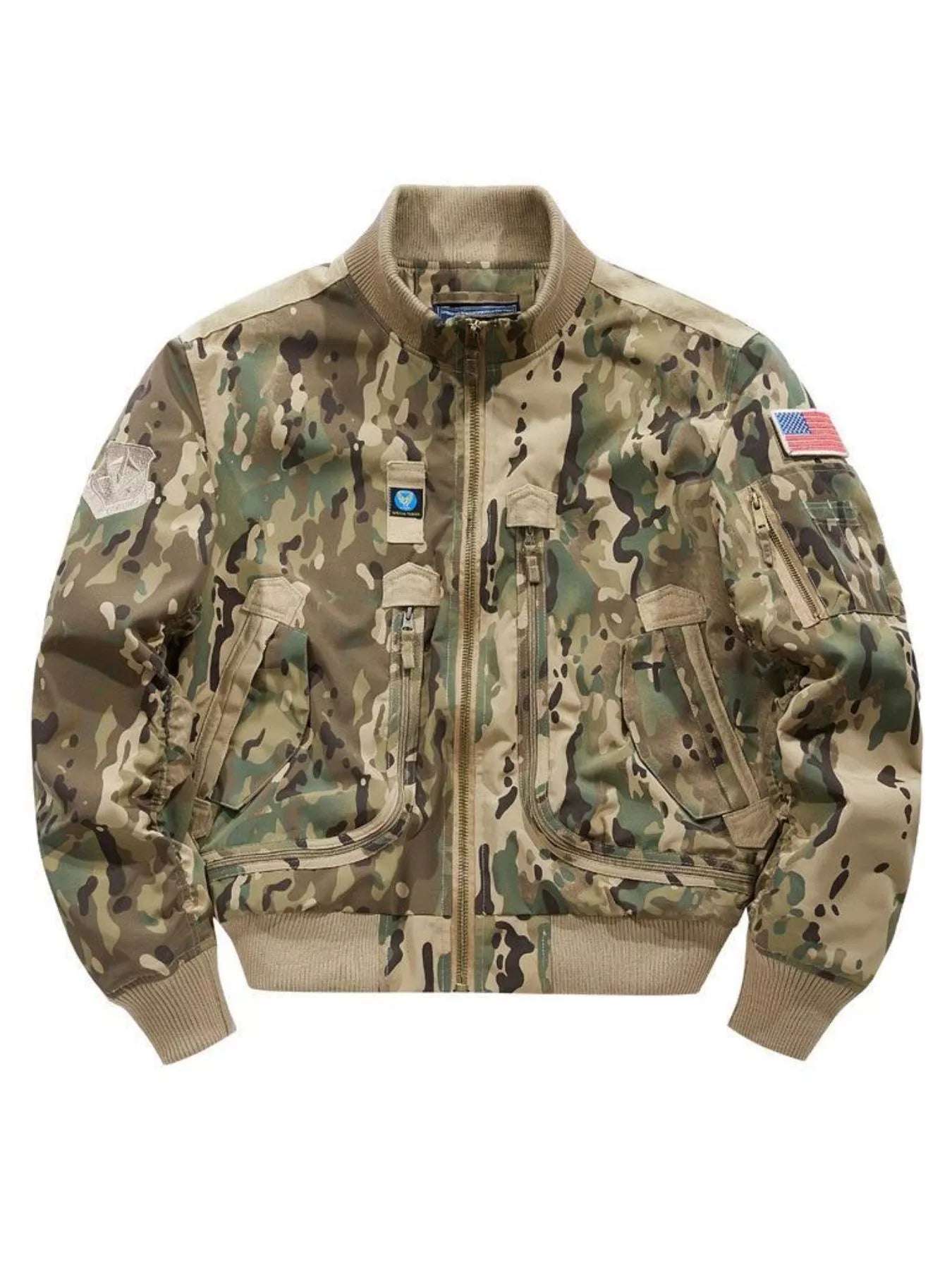 Men's Plus Size Zip Up Long Sleeve Jacket NicholesGifts