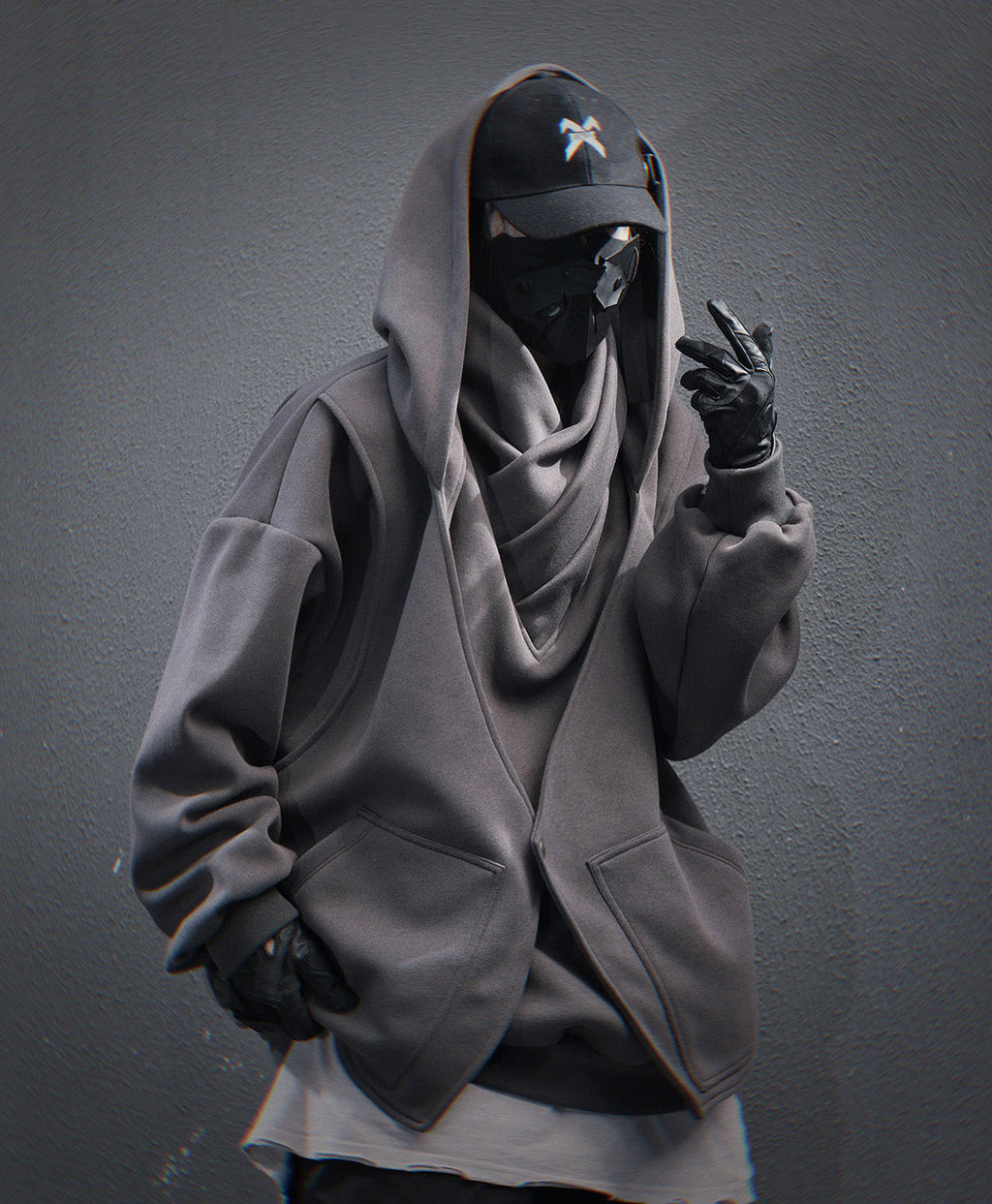 HiH57 Grey Assassin Hoodie Niepce