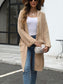 Pocketed Button Up Long Sleeve Hooded Cardigan