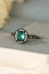 925 Sterling Silver Paraiba Blue Zircon 4-Prong Ring