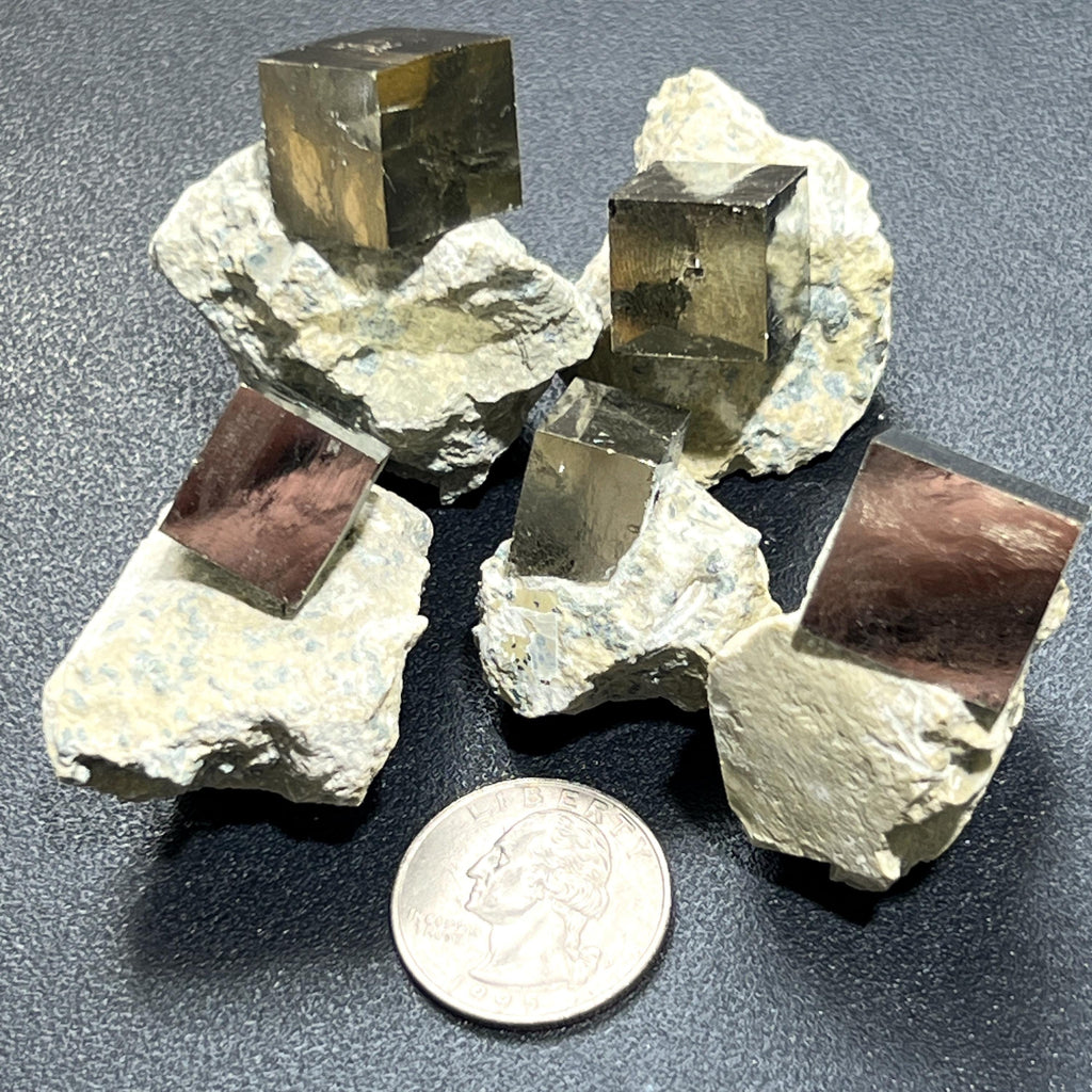 Golden Iron Pyrite Crystal Cubes In Rough Raw Matrix Amazing Crystals