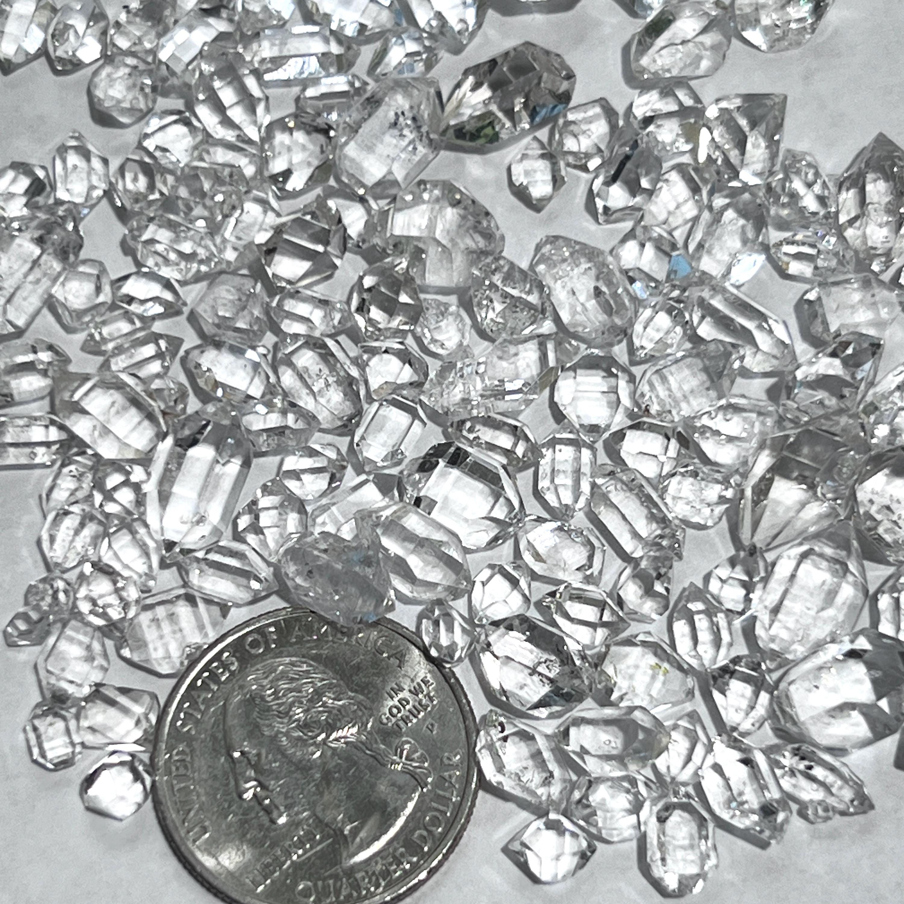Extra Quality Clear Quartz Crystal Double Terminated Small (Herkimer Like Diamond Shapes) Grams Amazing Crystals