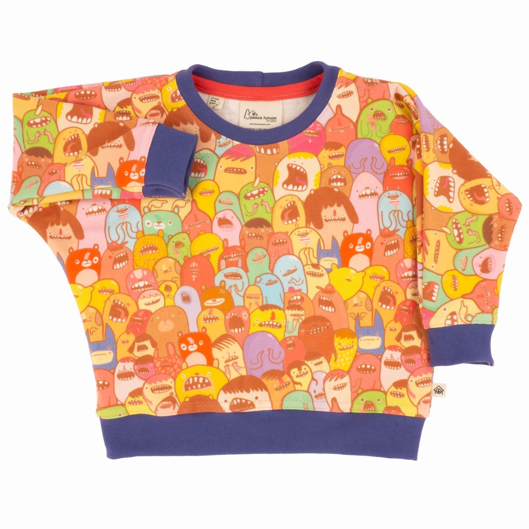 Big Kid Print Sweatshirt Peace House Studio