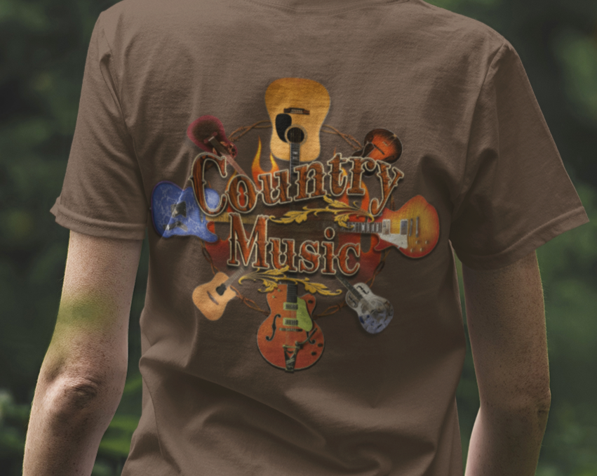 Country Music Guitars T-Shirt Taboo