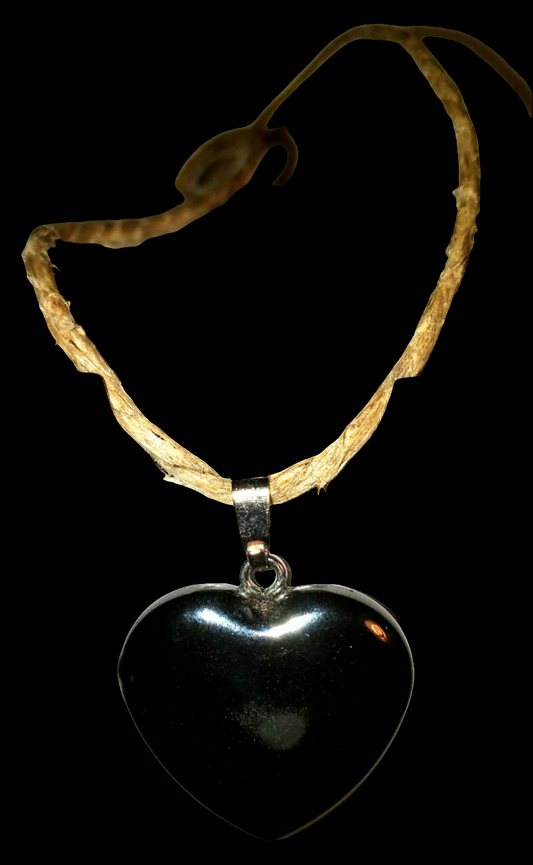 Hematite Heart - Necklace