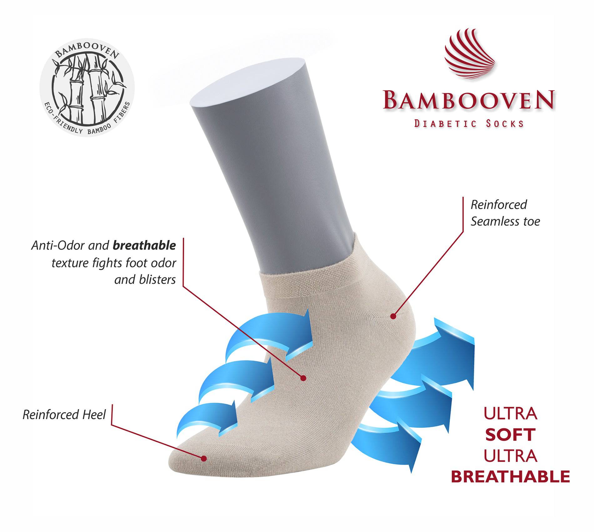 Women’s Bamboo Ankle Socks 8-Pack - 598 Bambooven