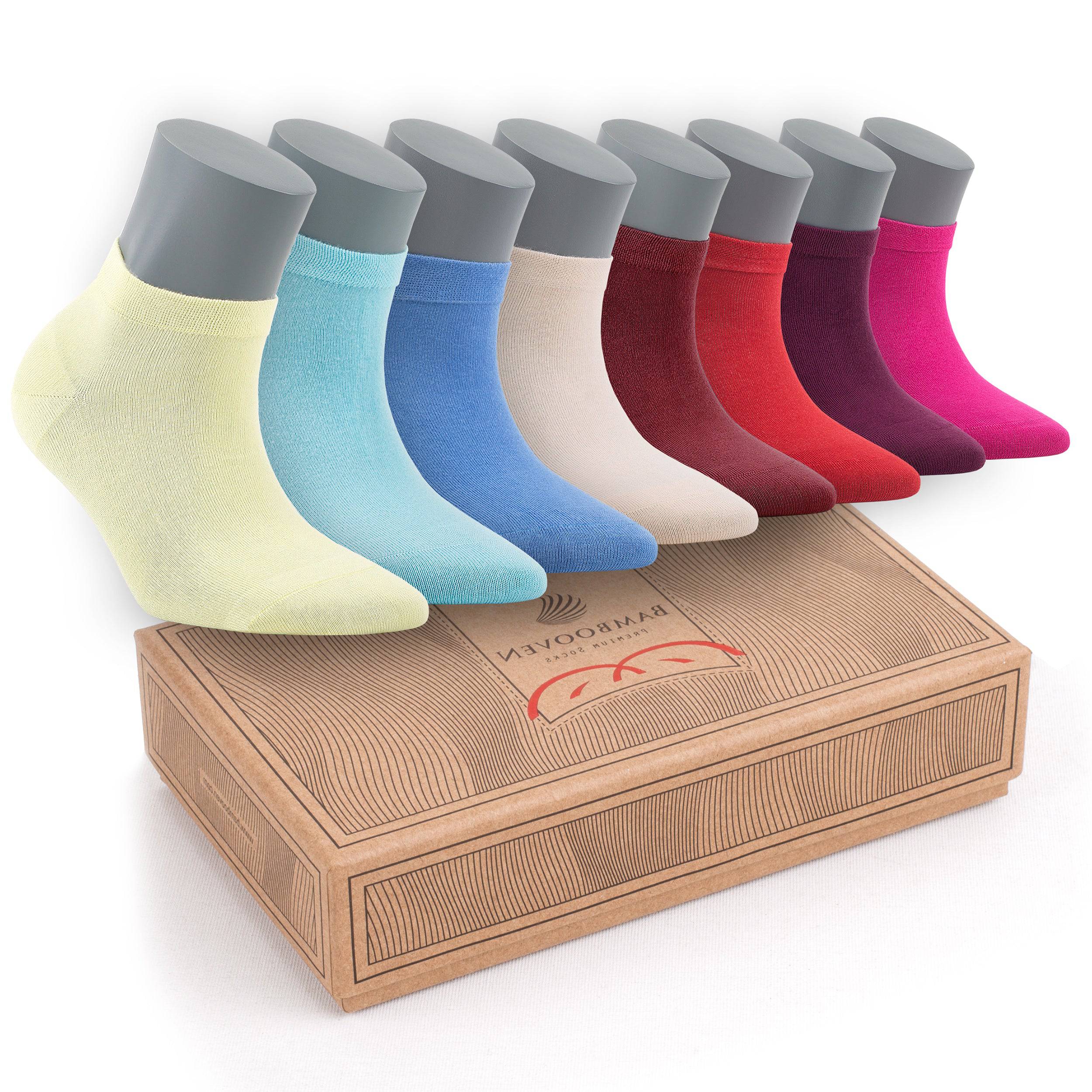 Women’s Bamboo Ankle Socks 8-Pack - 598 Bambooven