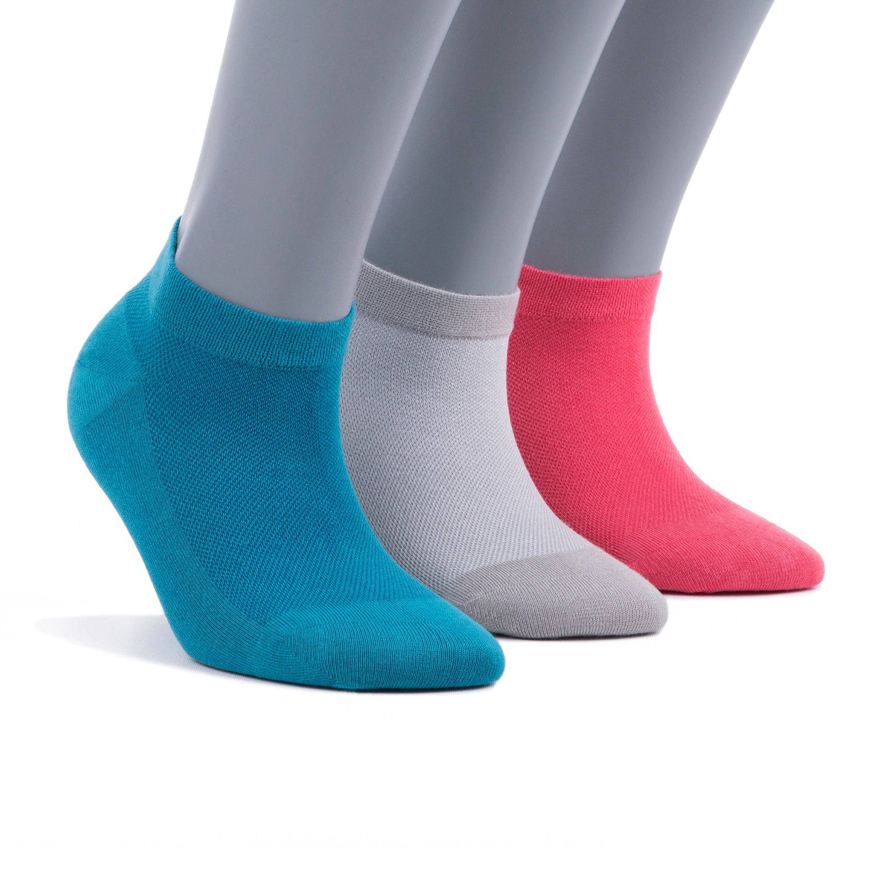 Women’s Bamboo Ankle Socks 3-Pack – Mixed Colors Soft Thin Low-Cut Socks Bambooven