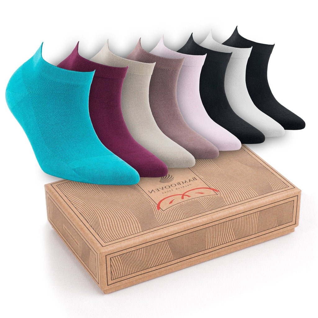 Women’s Bamboo Ankle Socks 8-Pack - 550 Bambooven