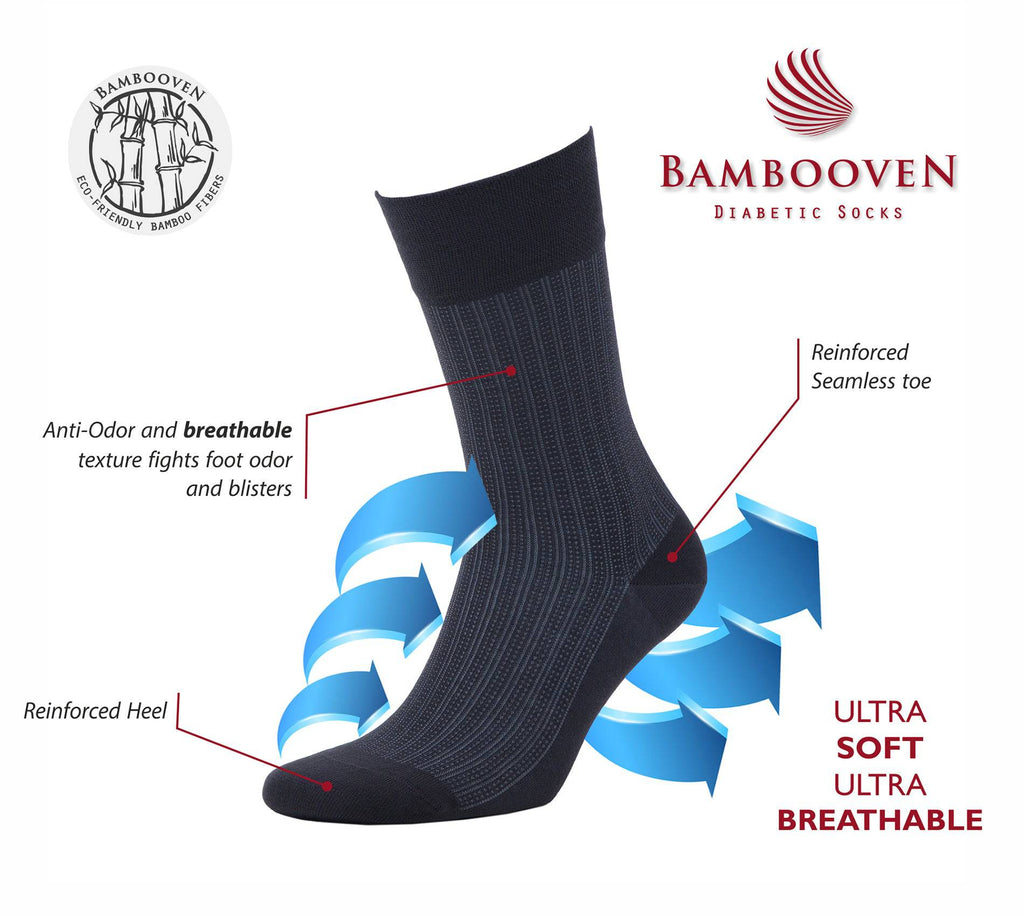 Men’s Bamboo Lightweight Dress & Trouser Socks - (8 Pack) 636 Bambooven