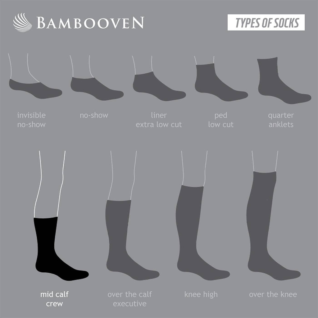 Men’s Bamboo Lightweight Dress & Trouser Socks - (8 Pack) 636 Bambooven