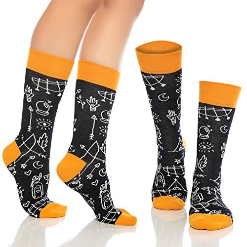 Fun Crew Socks for Men and Women – Colorful Cotton Novelty 6-Pack Bambooven
