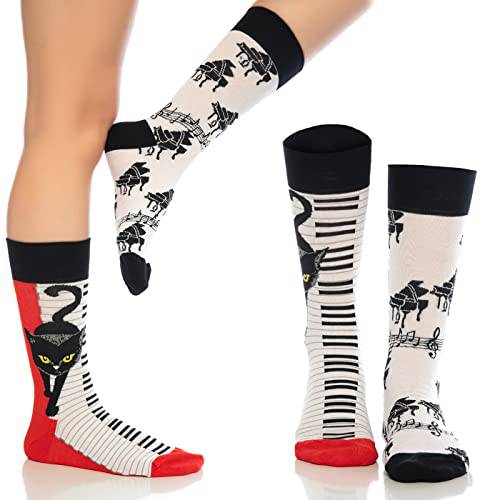 Fun Crew Socks for Men and Women – Colorful Cotton Novelty 6-Pack Bambooven