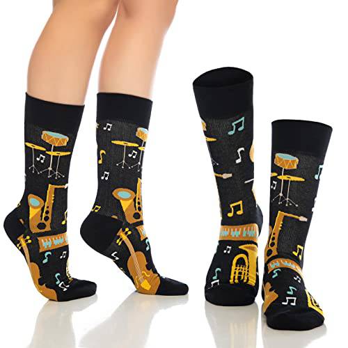Fun Crew Socks for Men and Women – Colorful Cotton Novelty 6-Pack Bambooven