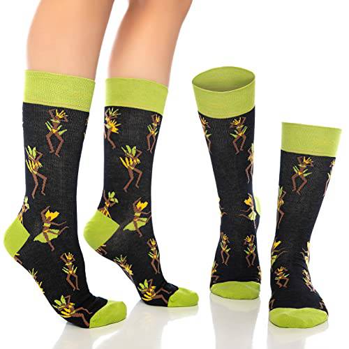 Fun Crew Socks for Men and Women – Colorful Cotton Novelty 6-Pack Bambooven