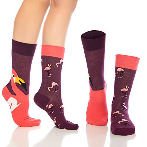 Fun Crew Socks for Men and Women – Colorful Cotton Novelty 6-Pack Bambooven