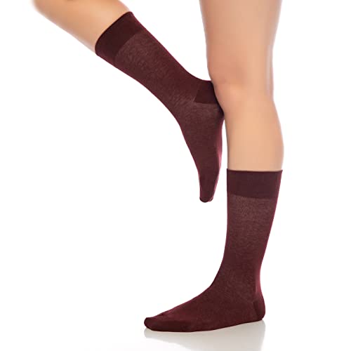 Crew Socks for Men and Women Colorful Cotton 6-Pack - 360 Bambooven
