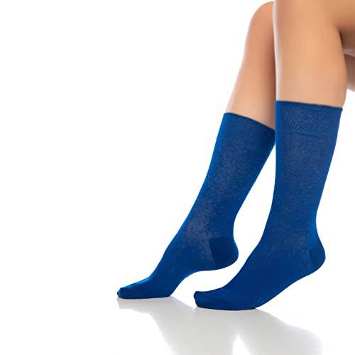 Crew Socks for Men and Women Colorful Cotton 6-Pack - 360 Bambooven