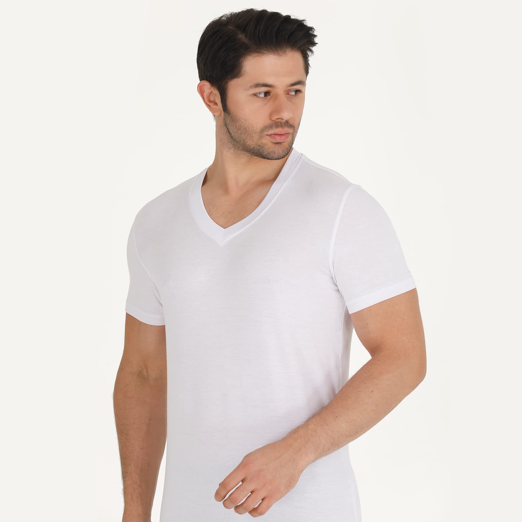 Men’s Bamboo V-Neck Undershirts 3-Pack Bambooven