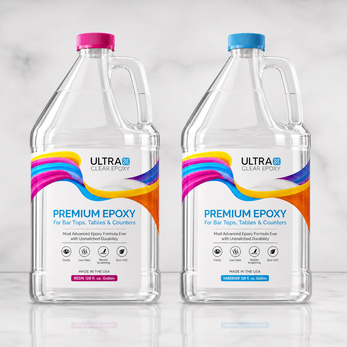 Bar Top and Table Top Clear Epoxy Resin 2 Gallons UltraClear Epoxy
