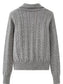 Cable-Knit Half Zip Long Sleeve Sweater