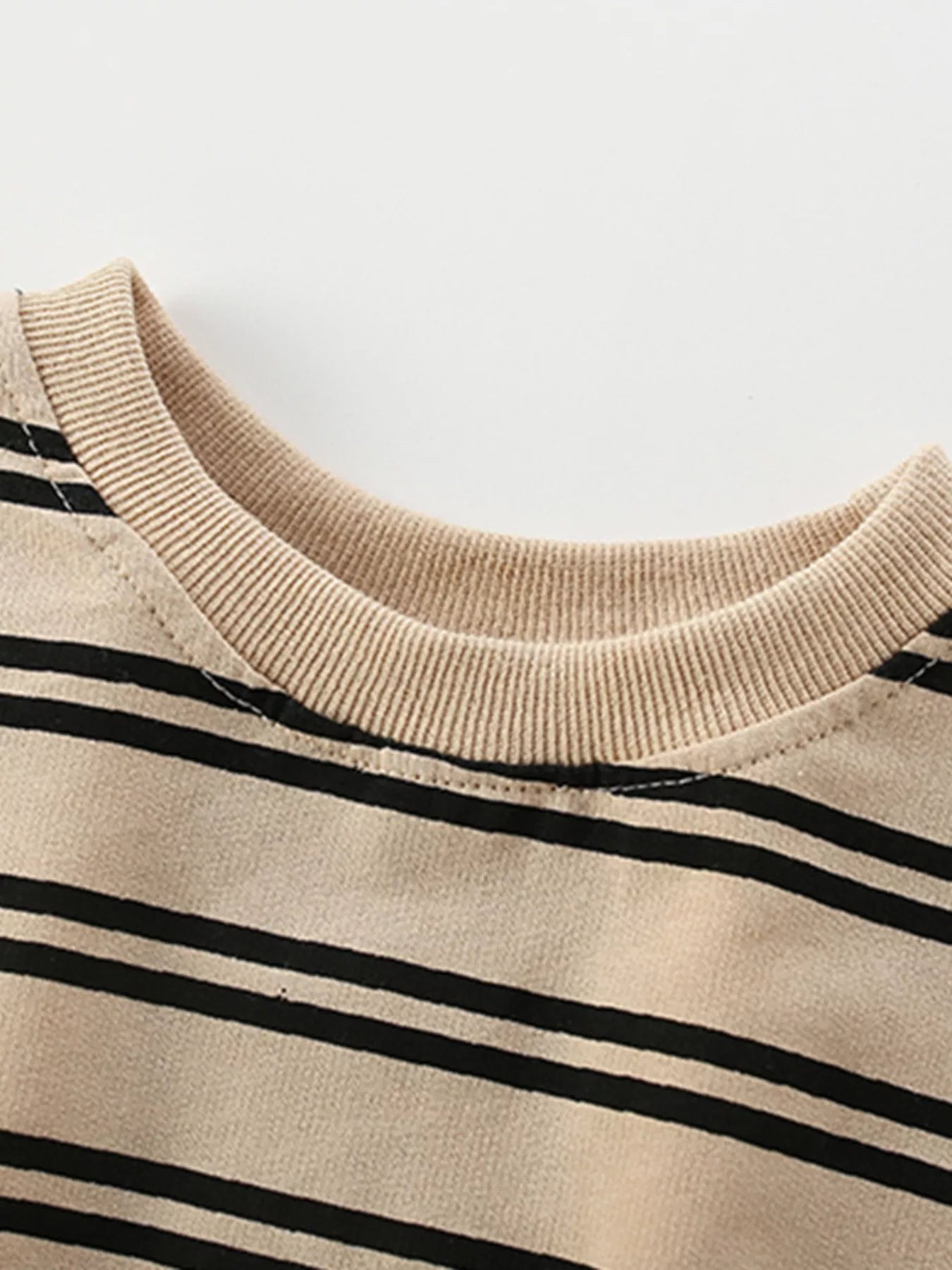 Toddler Boys Striped Bear Crew Neck Sweatshirt NicholesGifts