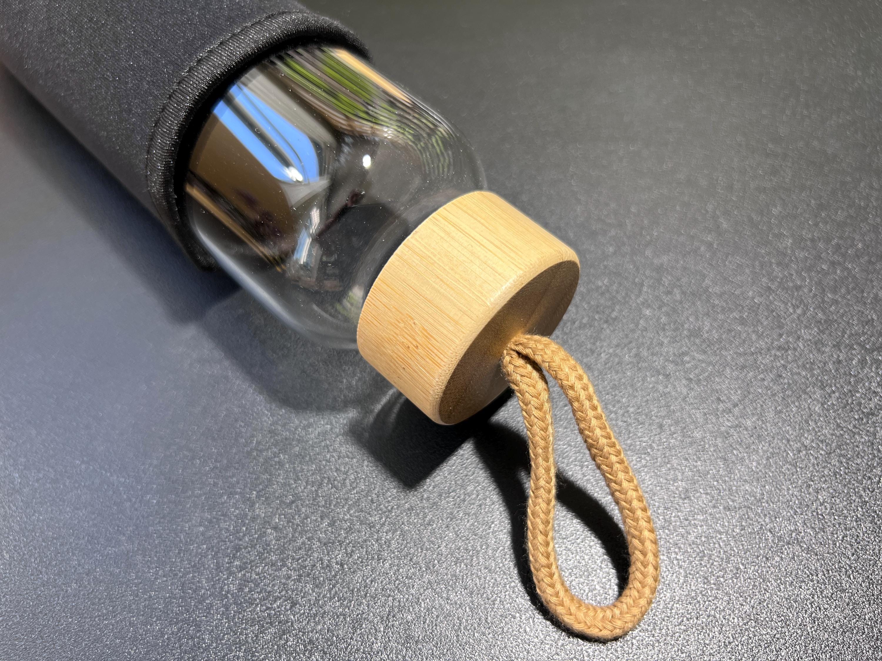 Crystal Infused Glass Water Bottle (Interchangeable Base) Gemstone Infuser Amazing Crystals