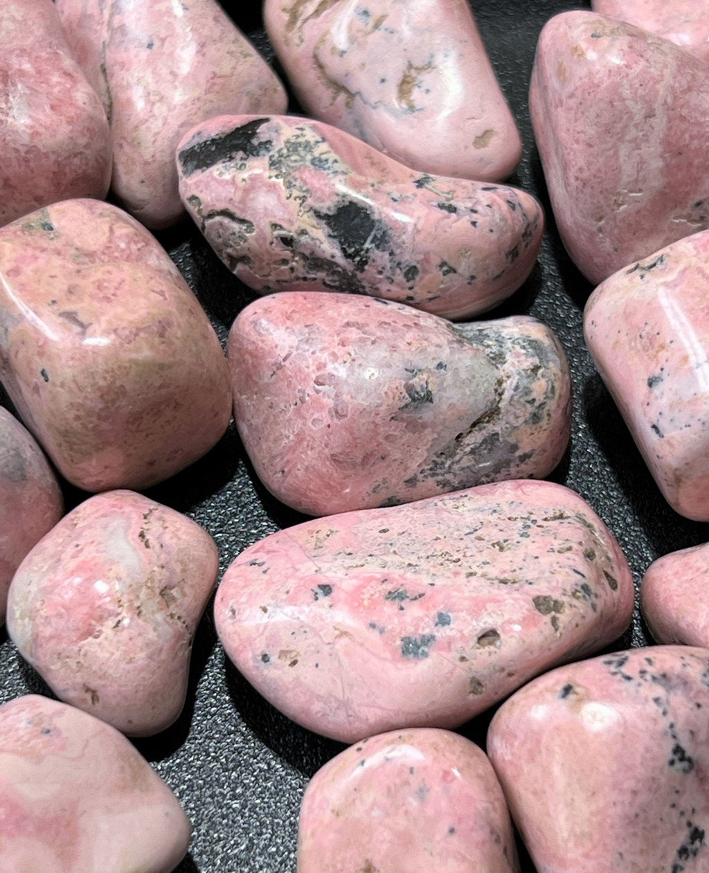 Pink Rhodonite Tumbled Stones (By The Piece or Pound) Bulk Wholesale Lot Amazing Crystals