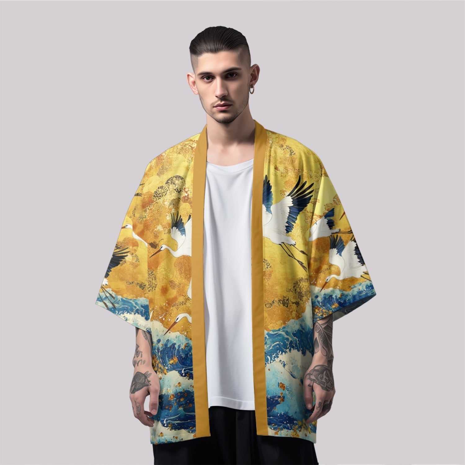 K21 Golden Cranes Kimono Niepce