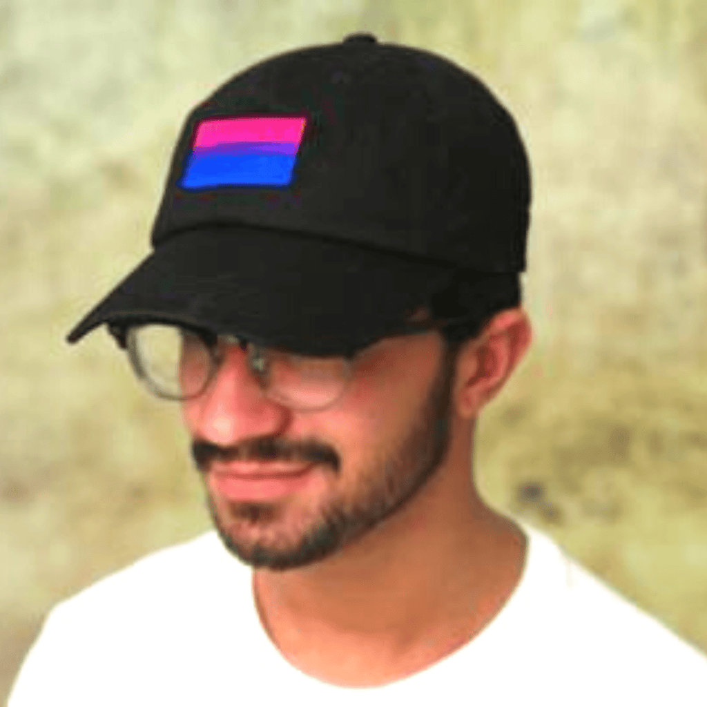 Bisexual Flag Baseball Hats in Black The Awareness Company